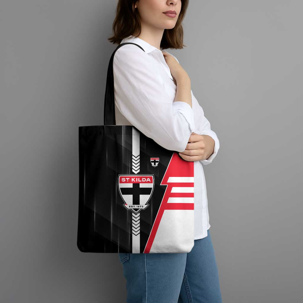 St Kilda Saints Tote Bag Modern Geometric Sports Graphic Style