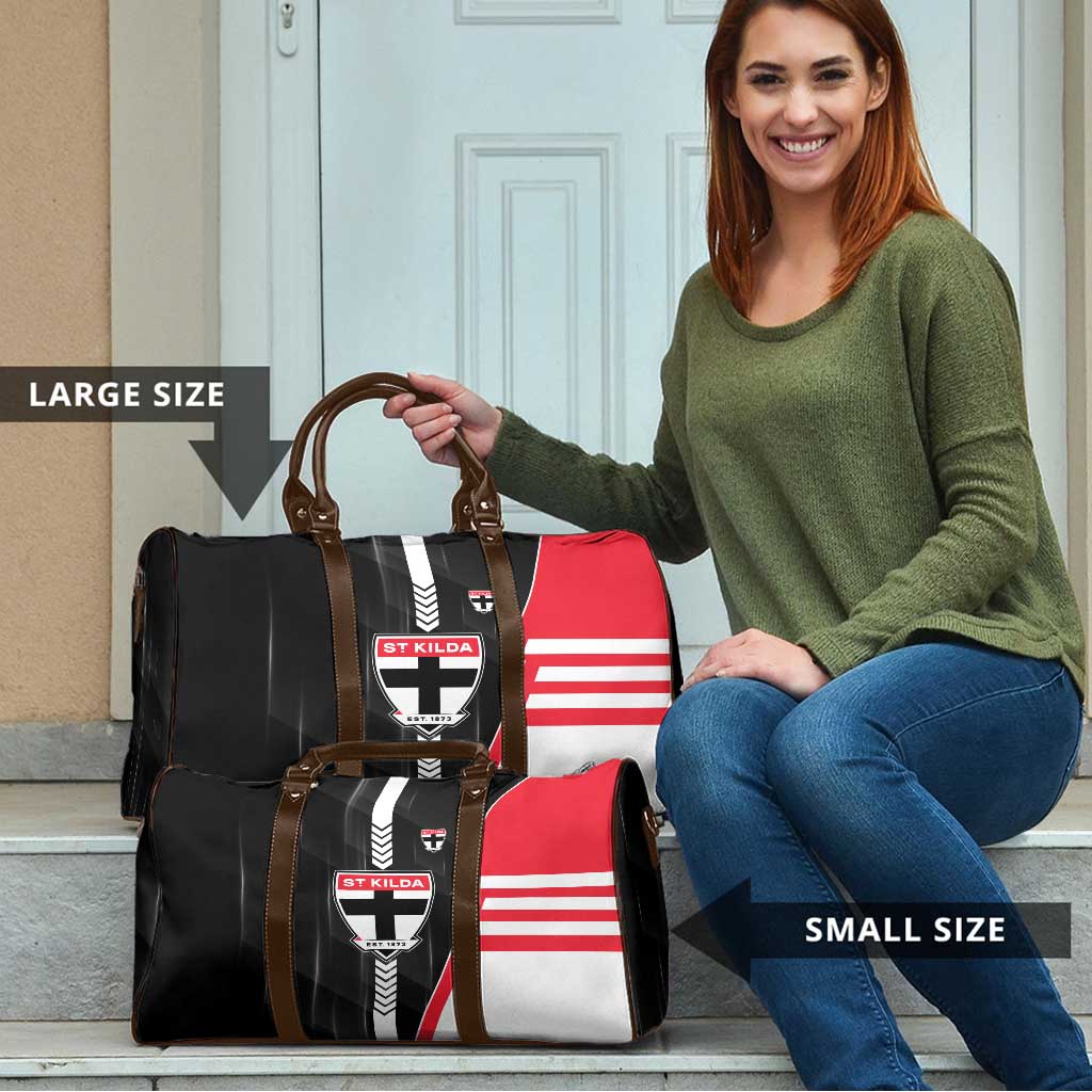 St Kilda Saints Travel Bag Modern Geometric Sports Graphic Style