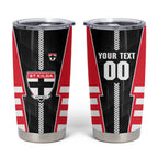 Personalized St Kilda Saints Tumbler Cup Modern Geometric Sports Graphic Style