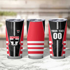 Personalized St Kilda Saints Tumbler Cup Modern Geometric Sports Graphic Style