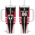 Personalized St Kilda Saints Tumbler With Handle Modern Geometric Sports Graphic Style