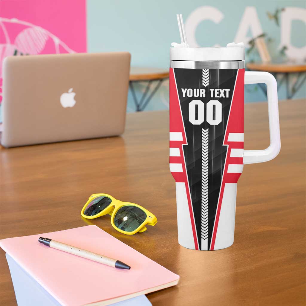 Personalized St Kilda Saints Tumbler With Handle Modern Geometric Sports Graphic Style