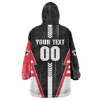 Personalized St Kilda Saints Wearable Blanket Hoodie Modern Geometric Sports Graphic Style
