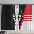 St Kilda Saints Window Curtain Modern Geometric Sports Graphic Style