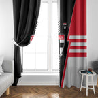St Kilda Saints Window Curtain Modern Geometric Sports Graphic Style
