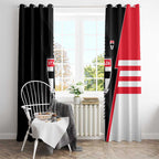 St Kilda Saints Window Curtain Modern Geometric Sports Graphic Style