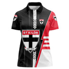 Personalized St Kilda Saints Women Polo Shirt Modern Geometric Sports Graphic Style