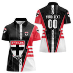 Personalized St Kilda Saints Women Polo Shirt Modern Geometric Sports Graphic Style