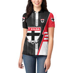 Personalized St Kilda Saints Women Polo Shirt Modern Geometric Sports Graphic Style