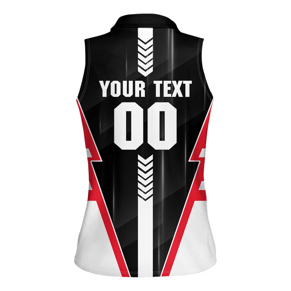 Personalized St Kilda Saints Women Sleeveless Polo Shirt Modern Geometric Sports Graphic Style