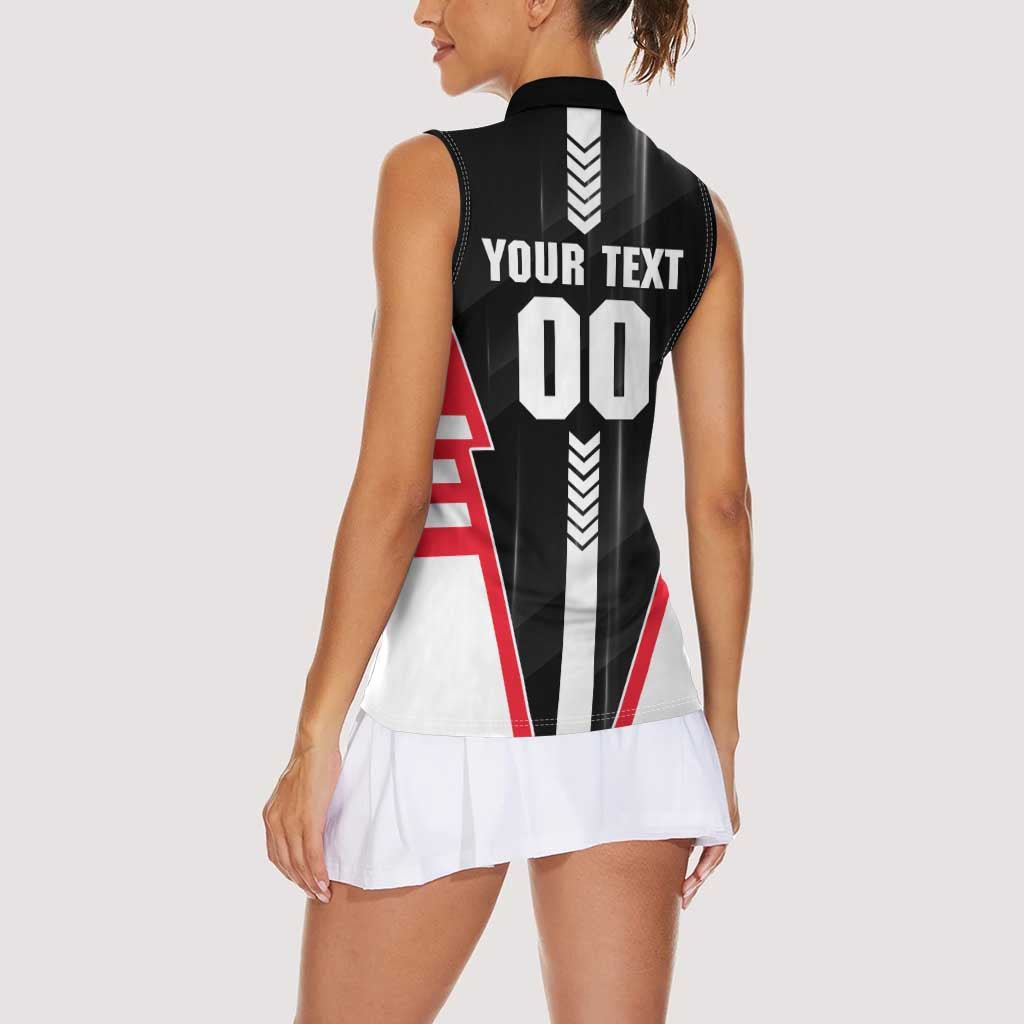 Personalized St Kilda Saints Women Sleeveless Polo Shirt Modern Geometric Sports Graphic Style