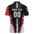 Personalized St Kilda Saints Zipper Polo Shirt Modern Geometric Sports Graphic Style