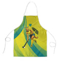 Personalised Hockeyroos Kangaroo Field Hockey Apron Dynamic Australia Green Gold Athlete Mascot Design