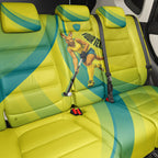 Personalised Hockeyroos Kangaroo Field Hockey Back Car Seat Cover Dynamic Australia Green Gold Athlete Mascot Design