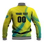 Personalised Hockeyroos Kangaroo Field Hockey Baseball Jacket Dynamic Australia Green Gold Athlete Mascot Design