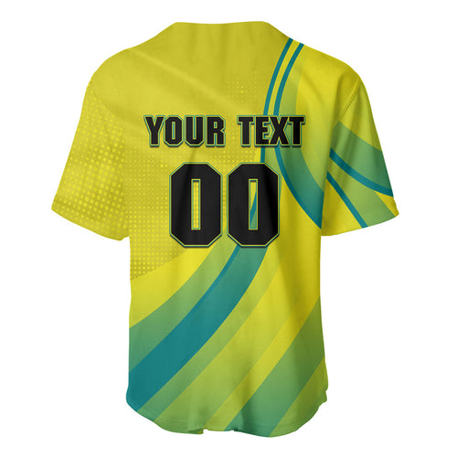 Personalised Hockeyroos Kangaroo Field Hockey Baseball Jersey Dynamic Australia Green Gold Athlete Mascot Design