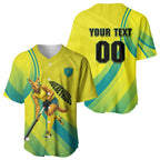 Personalised Hockeyroos Kangaroo Field Hockey Baseball Jersey Dynamic Australia Green Gold Athlete Mascot Design