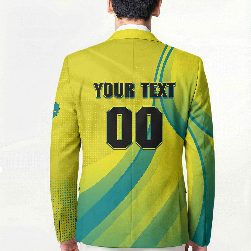 Personalised Hockeyroos Kangaroo Field Hockey Blazer Dynamic Australia Green Gold Athlete Mascot Design