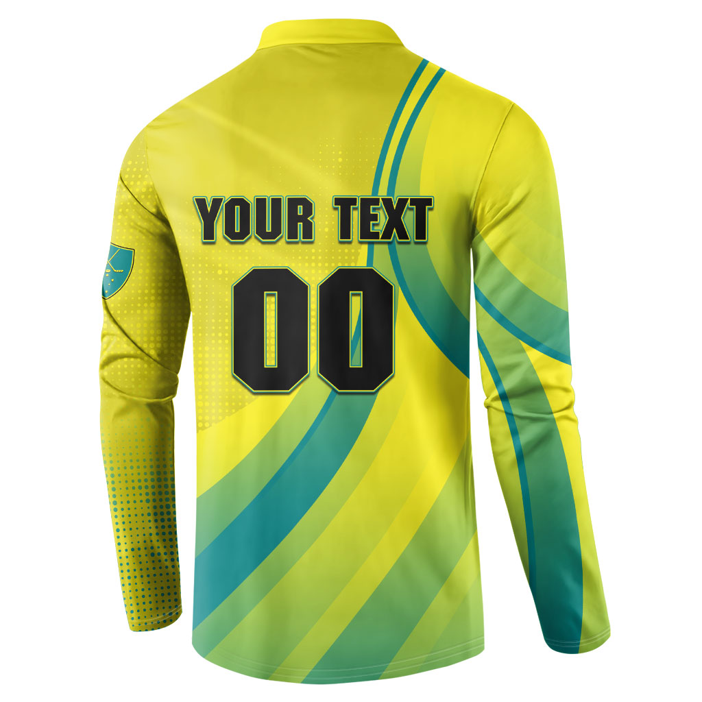 Personalised Hockeyroos Kangaroo Field Hockey Button Sweatshirt Dynamic Australia Green Gold Athlete Mascot Design