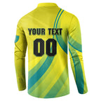 Personalised Hockeyroos Kangaroo Field Hockey Button Sweatshirt Dynamic Australia Green Gold Athlete Mascot Design