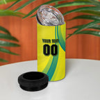 Personalised Hockeyroos Kangaroo Field Hockey 4 in 1 Can Cooler Tumbler Dynamic Australia Green Gold Athlete Mascot Design