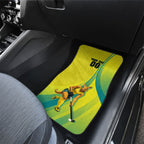 Personalised Hockeyroos Kangaroo Field Hockey Car Mats Dynamic Australia Green Gold Athlete Mascot Design