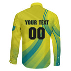 Personalised Hockeyroos Kangaroo Field Hockey Family Matching Summer Maxi Dress and Hawaiian Shirt Dynamic Australia Green Gold Athlete Mascot Design