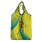 Personalised Hockeyroos Kangaroo Field Hockey Grocery Bag Dynamic Australia Green Gold Athlete Mascot Design