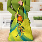 Personalised Hockeyroos Kangaroo Field Hockey Grocery Bag Dynamic Australia Green Gold Athlete Mascot Design