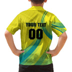 Personalised Hockeyroos Kangaroo Field Hockey Hawaiian Shirt Dynamic Australia Green Gold Athlete Mascot Design