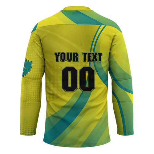 Personalised Hockeyroos Kangaroo Field Hockey Hockey Jersey Dynamic Australia Green Gold Athlete Mascot Design