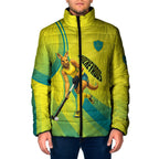 Personalised Hockeyroos Kangaroo Field Hockey Padded Jacket Dynamic Australia Green Gold Athlete Mascot Design