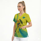 Personalised Hockeyroos Kangaroo Field Hockey Scrub Top Dynamic Australia Green Gold Athlete Mascot Design