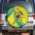 Personalised Hockeyroos Kangaroo Field Hockey Spare Tire Cover Dynamic Australia Green Gold Athlete Mascot Design