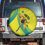 Personalised Hockeyroos Kangaroo Field Hockey Spare Tire Cover Dynamic Australia Green Gold Athlete Mascot Design