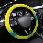 Hockeyroos Kangaroo Field Hockey Steering Wheel Cover Dynamic Australia Green Gold Athlete Mascot Design