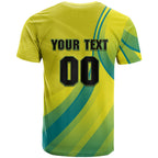 Personalised Hockeyroos Kangaroo Field Hockey T Shirt Dynamic Australia Green Gold Athlete Mascot Design