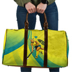 Personalised Hockeyroos Kangaroo Field Hockey Travel Bag Dynamic Australia Green Gold Athlete Mascot Design