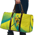Personalised Hockeyroos Kangaroo Field Hockey Travel Bag Dynamic Australia Green Gold Athlete Mascot Design