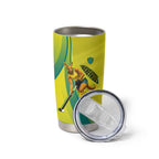 Personalised Hockeyroos Kangaroo Field Hockey Tumbler Cup Dynamic Australia Green Gold Athlete Mascot Design
