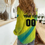 Personalised Hockeyroos Kangaroo Field Hockey Women Casual Shirt Dynamic Australia Green Gold Athlete Mascot Design