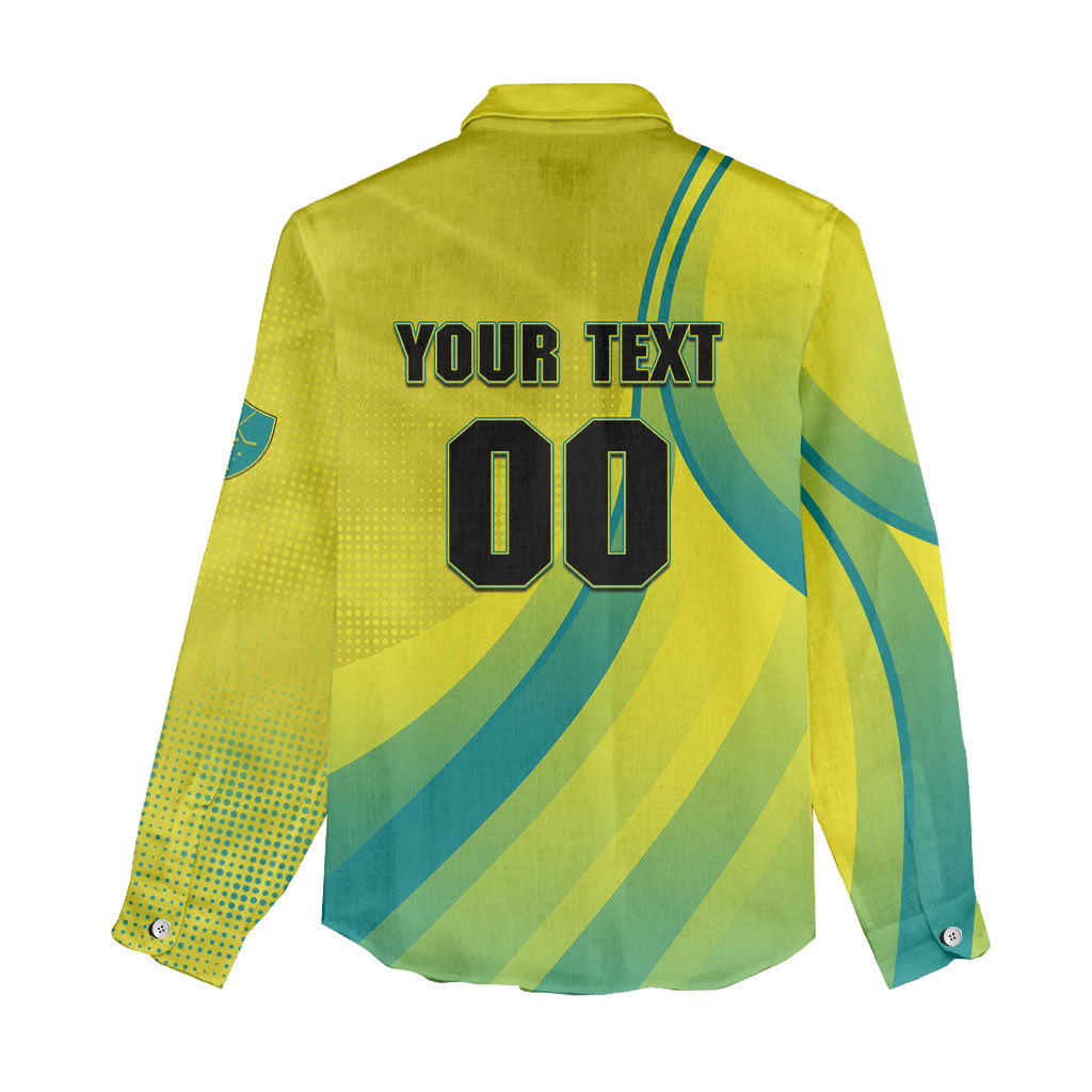 Personalised Hockeyroos Kangaroo Field Hockey Women Casual Shirt Dynamic Australia Green Gold Athlete Mascot Design