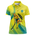 Personalised Hockeyroos Kangaroo Field Hockey Women Polo Shirt Dynamic Australia Green Gold Athlete Mascot Design