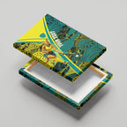 Custom Hockeyroos Kangaroo Field Hockey Canvas Wall Art Aboriginal Pattern Green Gold Dynamic Athlete Design