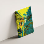 Custom Hockeyroos Kangaroo Field Hockey Canvas Wall Art Aboriginal Pattern Green Gold Dynamic Athlete Design