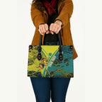 Custom Hockeyroos Kangaroo Field Hockey Leather Bag Aboriginal Pattern Green Gold Dynamic Athlete Design