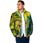 Custom Hockeyroos Kangaroo Field Hockey Padded Jacket Aboriginal Pattern Green Gold Dynamic Athlete Design