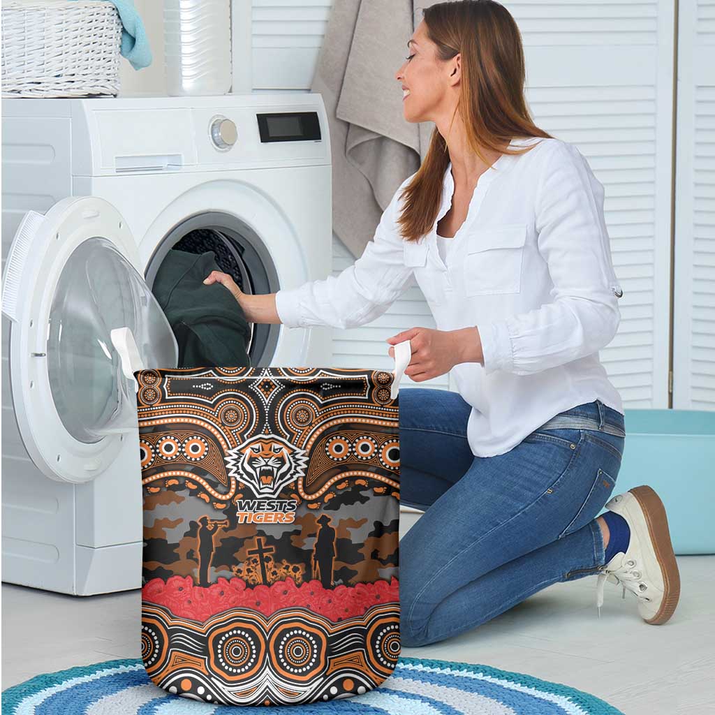 ANZAC Day Wests Tigers Laundry Basket Military Memorial Aboriginal Indigenous Art