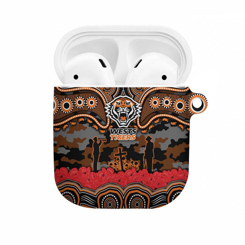 ANZAC Day Wests Tigers AirPods Case Military Memorial Aboriginal Indigenous Art