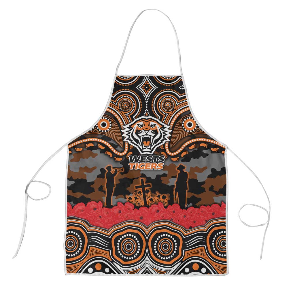ANZAC Day Wests Tigers Apron Military Memorial Aboriginal Indigenous Art